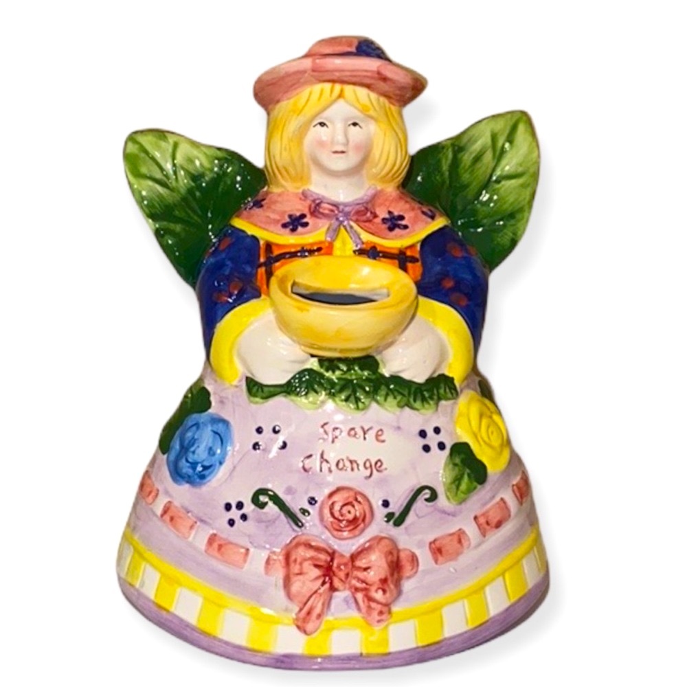Spare Change Piggy Bank • Glossy Finish • Girl’s Room Decor • No Nicks No Cracks